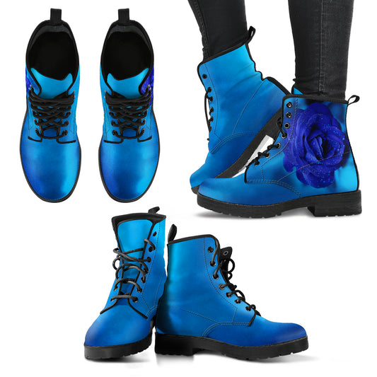 Blue Rose Women Vegan Leather Boots