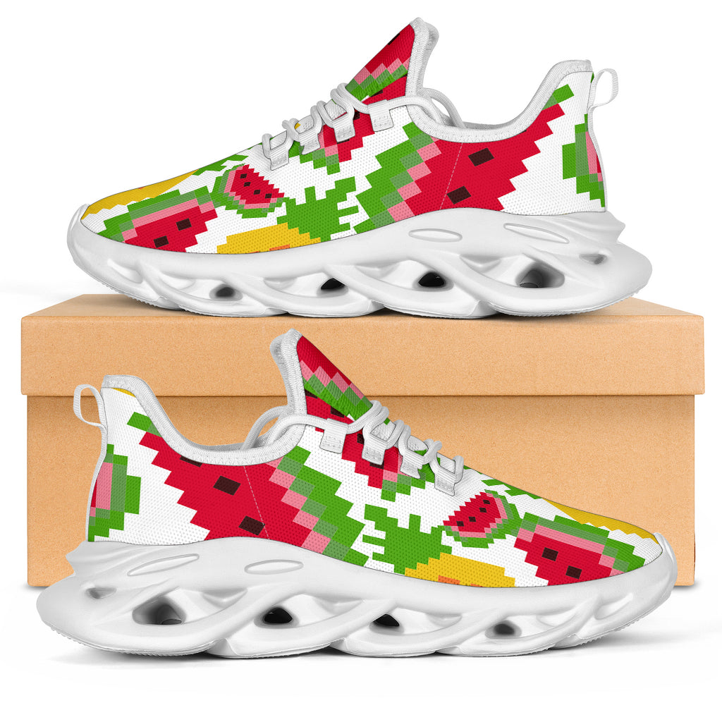 Pixelated Fruit Women M Sole Sneakers