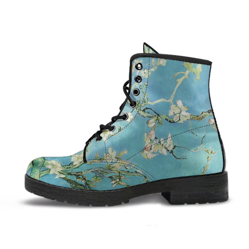 Vincent Van Gogh Almond Blossom Women Vegan Leather Boots