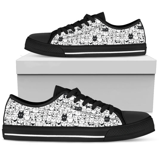Cats Women's Low Top Shoes Animal Sneakers