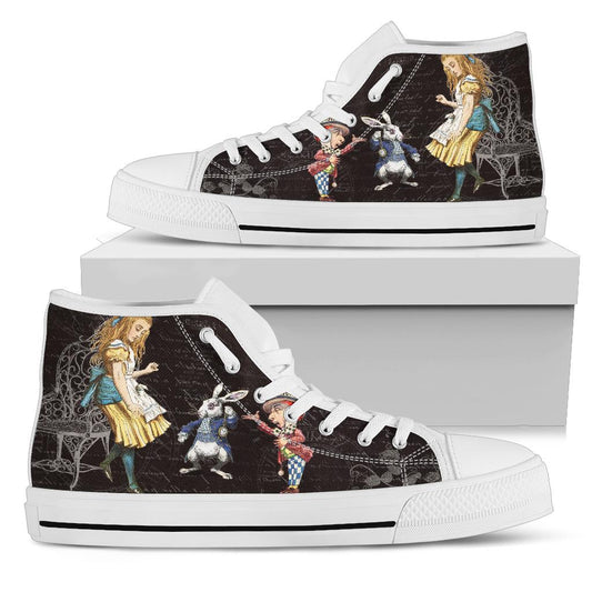 Alice in Wonderland High Top Sneakers