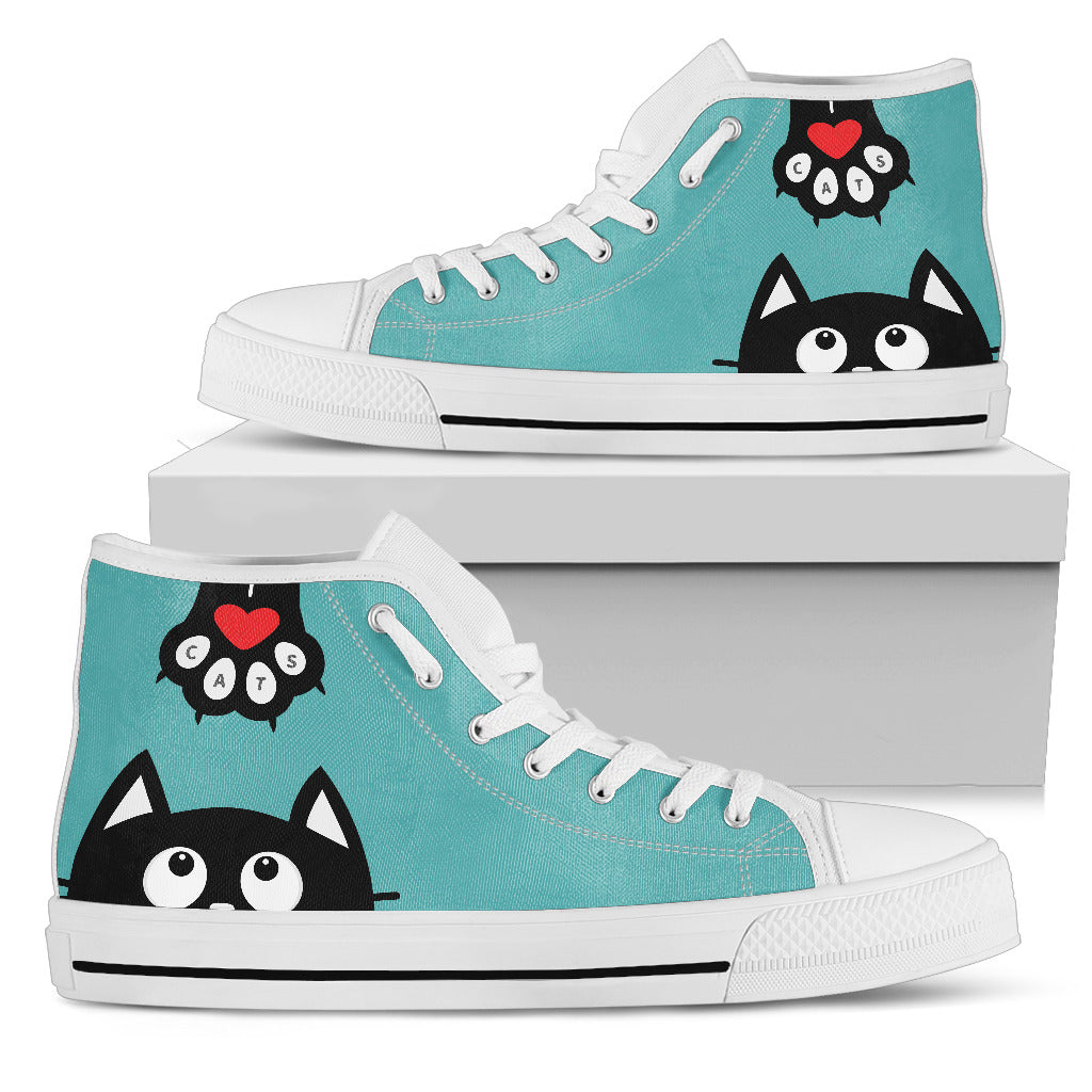 Cat Paw Women's High Top Sneakers