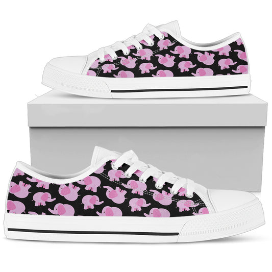 Elephant Women's Low Top Shoes Animal Sneakers