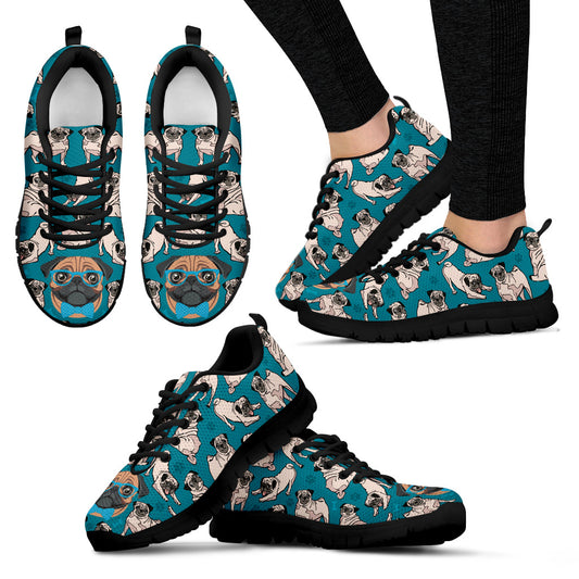 Love Pug Life Women's Athletic Sneakers