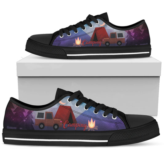 By the Camp Fire at Night Low Top Sneakers