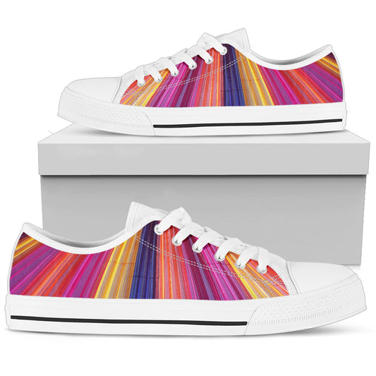 Rainbow Delight White Women's Sneakers