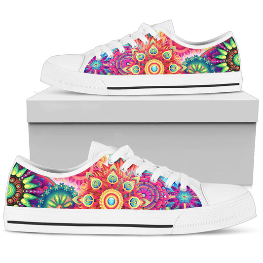 Bursts of Color Women's Low Top Sneakers