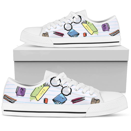 Reading Glasses Women's Low Top Shoes