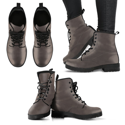 Brown Granite Vegan Leather Boots for Women
