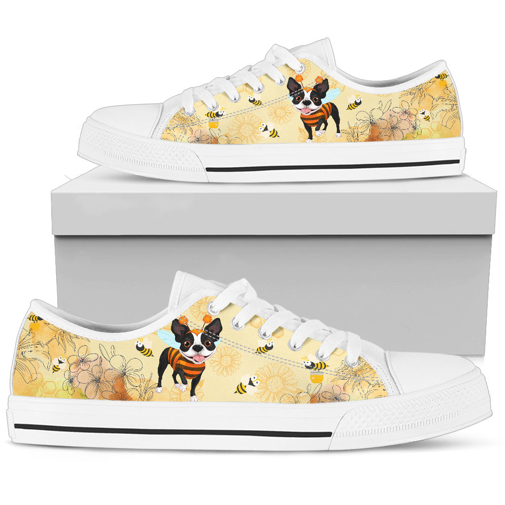 Boston terrier Women's Low Top Shoe