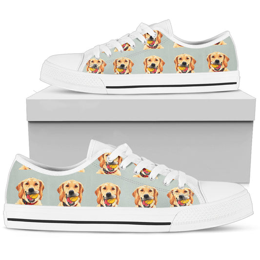 Golden Retriever Women's Low Top Sneakers Sneakers