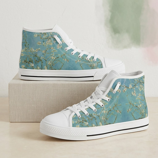 Vintage Van Gogh Almond Blossom Women's High Top Sneakers