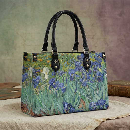 Vintage Art Vincent van Gogh Irises Women's Vegan Leather Handbag