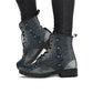 Navy Lace Women's Vegan Leather Boots