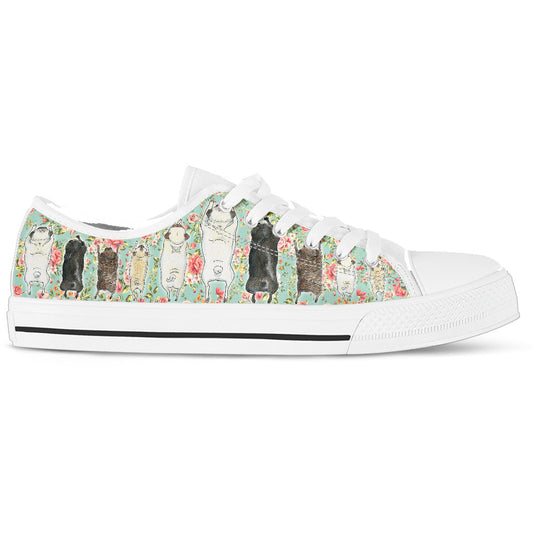 Pugs Women's Low Top Shoes Animal Sneakers