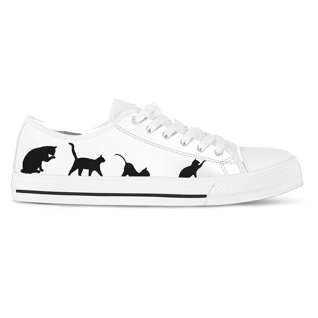 Cat Silhouettes Low Top Sneakers