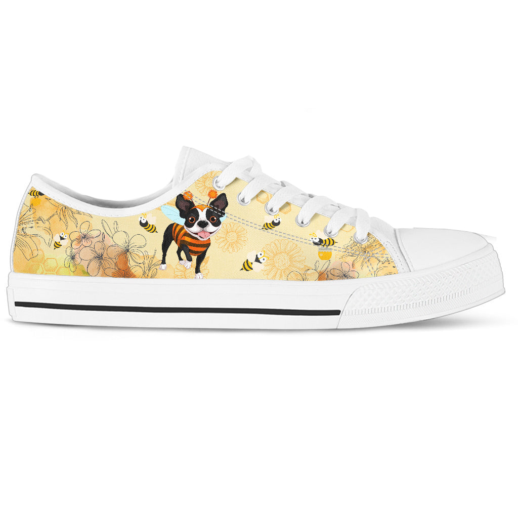 Boston terrier Women's Low Top Shoe