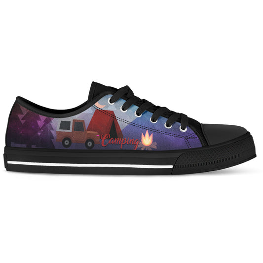 By the Camp Fire at Night Low Top Sneakers
