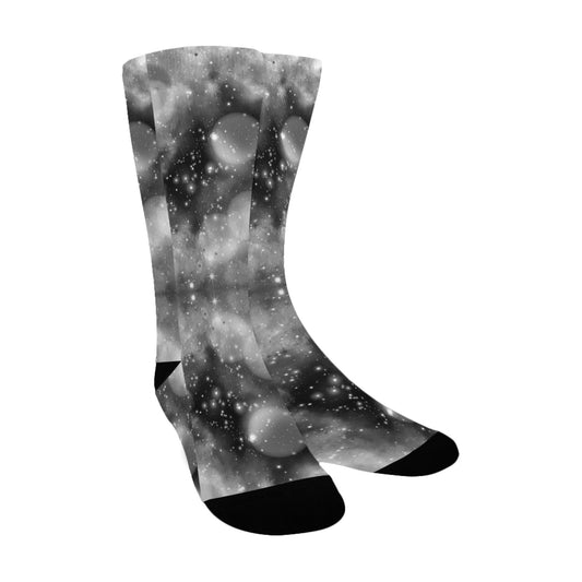 Monochrome Galaxy Digital Socks - Custom Socks for Women Made in USA