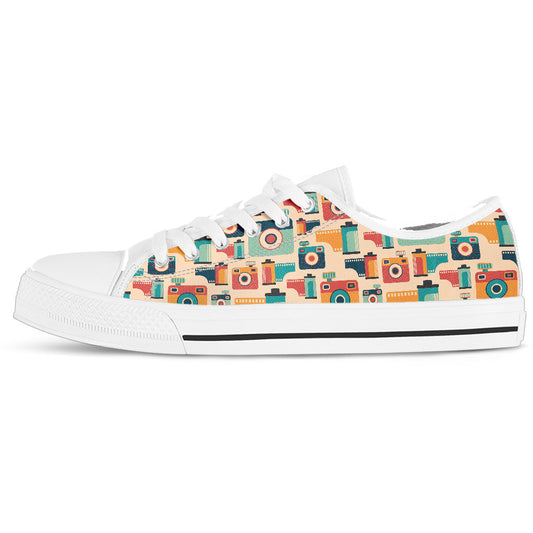 Photographer White Women's Low Top Sneakers