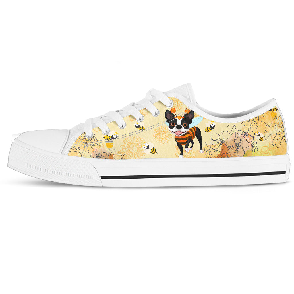 Boston terrier Women's Low Top Shoe