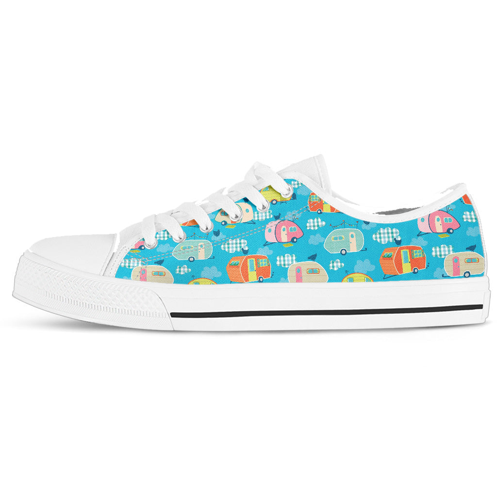 Cute Camper Womens Low Top White Shoes