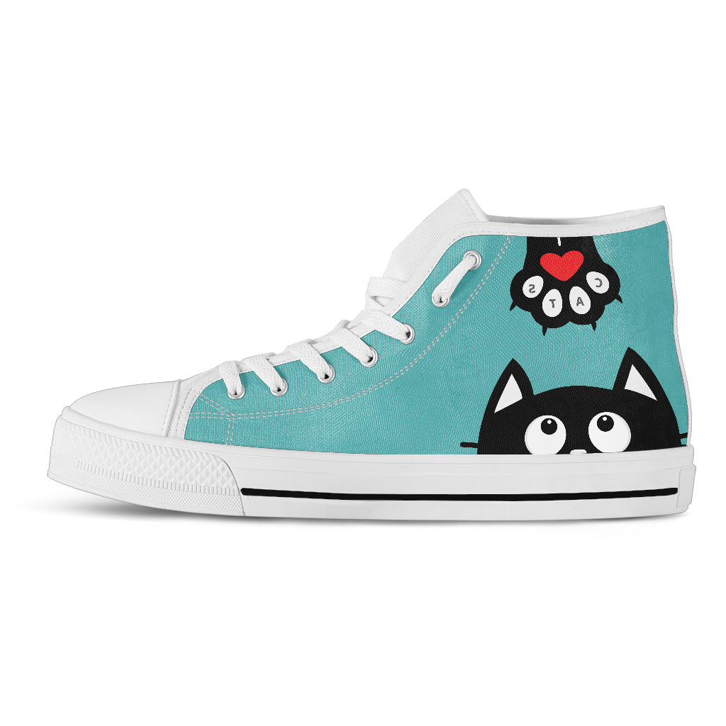 Cat Paw Women's High Top Sneakers