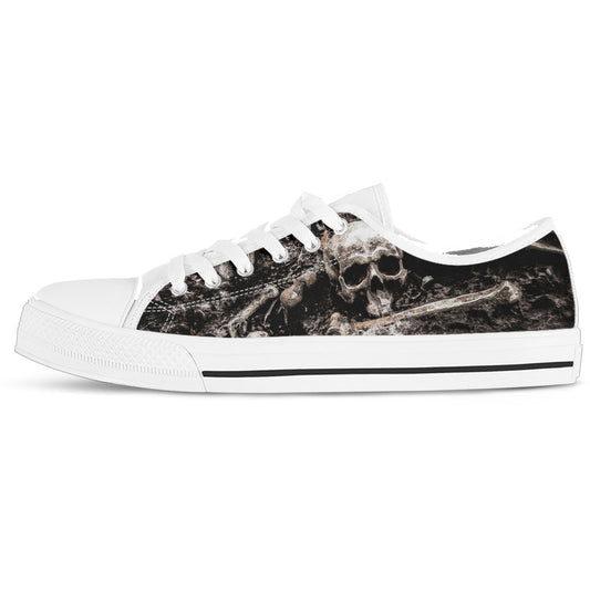Macabre White Women's Low Tops Sneakers
