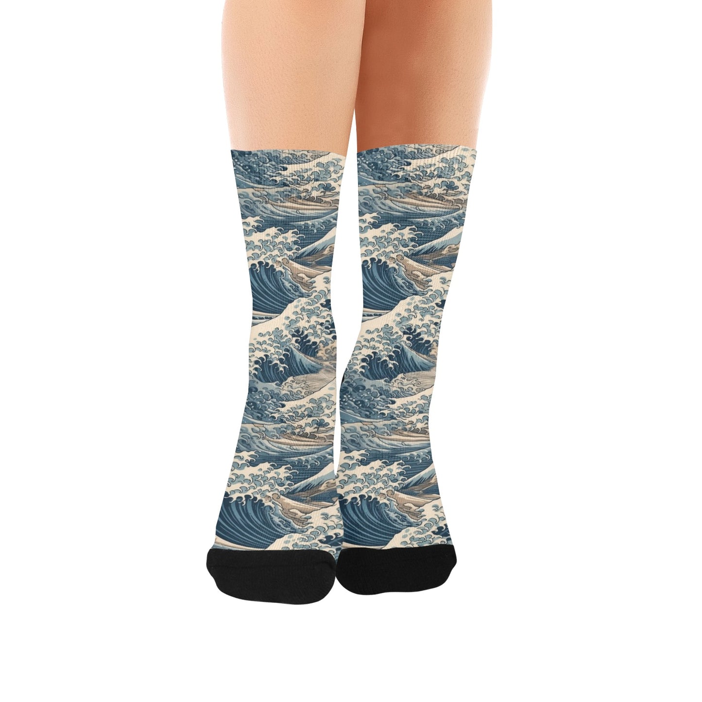 Great Wave off Kanagawa Socks - Custom Socks for Women Made in USA