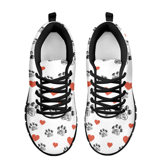 Paws and Hearts Women's Athletic Sneakers