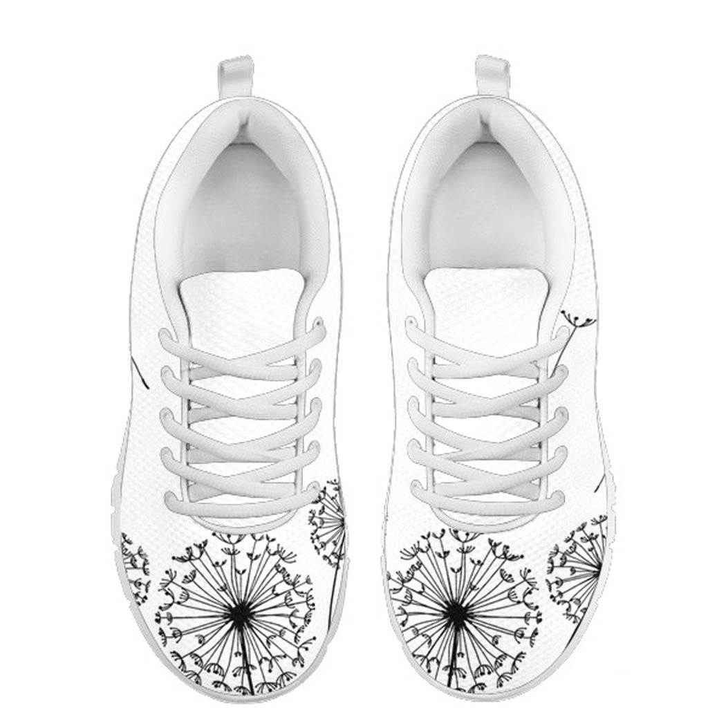 White Dandelion Women Athletic Sneakers