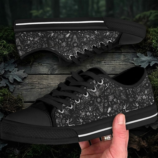 Dark Cottagecore Forest Women's Low Top Sneakers