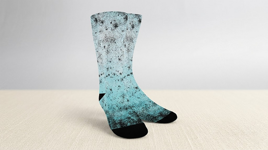 Teal, Black and Blue Socks - Custom Socks for Women Made in USA