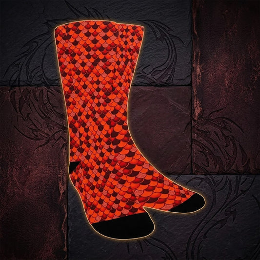 Red Animal Print Socks - Custom Socks for Women Made in USA