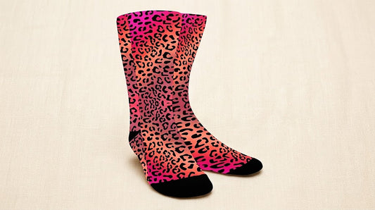 Orange Animal Socks - Custom Socks for Women Made in USA