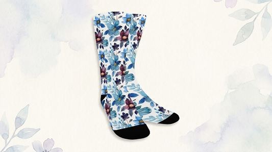 flower Women Socks - Custom Socks for Women Made in USA