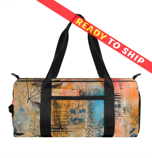 Orange Garden Bright and Beautiful Gym Bag - READY TO SHIP