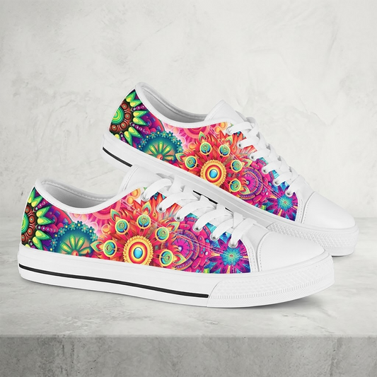 Bursts of Color Women's Low Top Sneakers