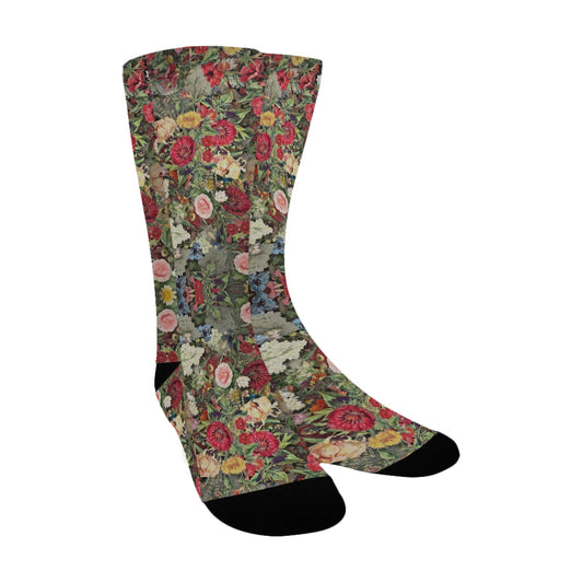 Vintage Flower Socks - Custom Socks for Women Made in USA