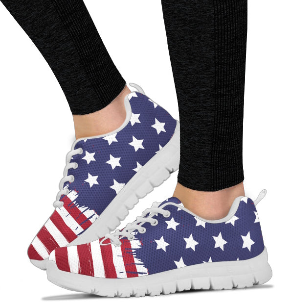 American Flag White Sneakers