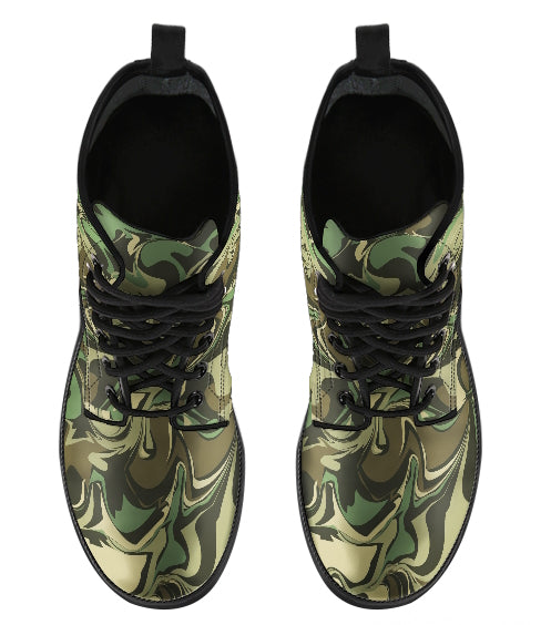 Camo Your Feet Women's Vegan Leather Combat Boots