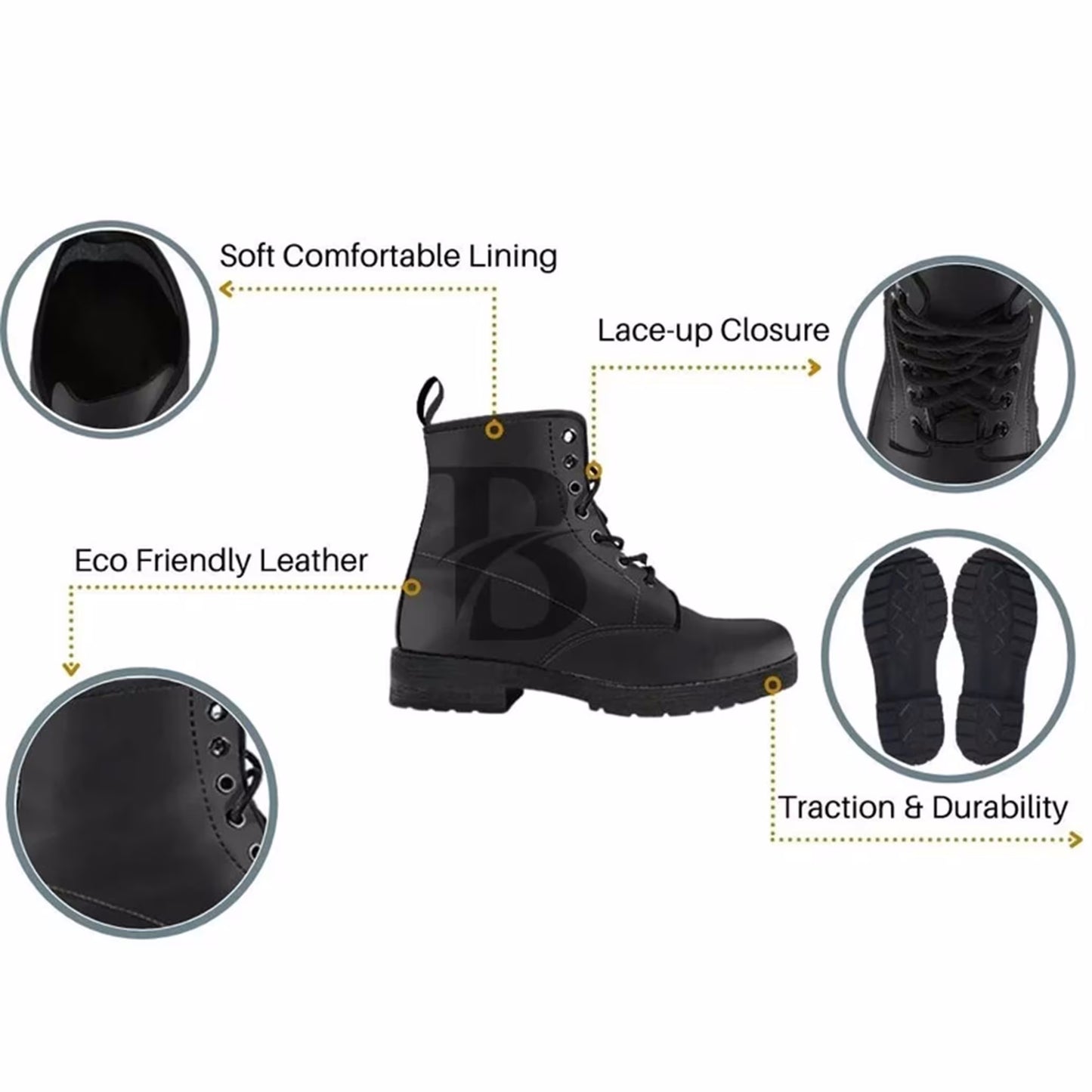 Classic Crown Two Tone Combat Boots