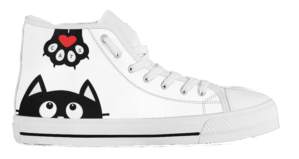 Love Cats and Claws High Top Sneakers