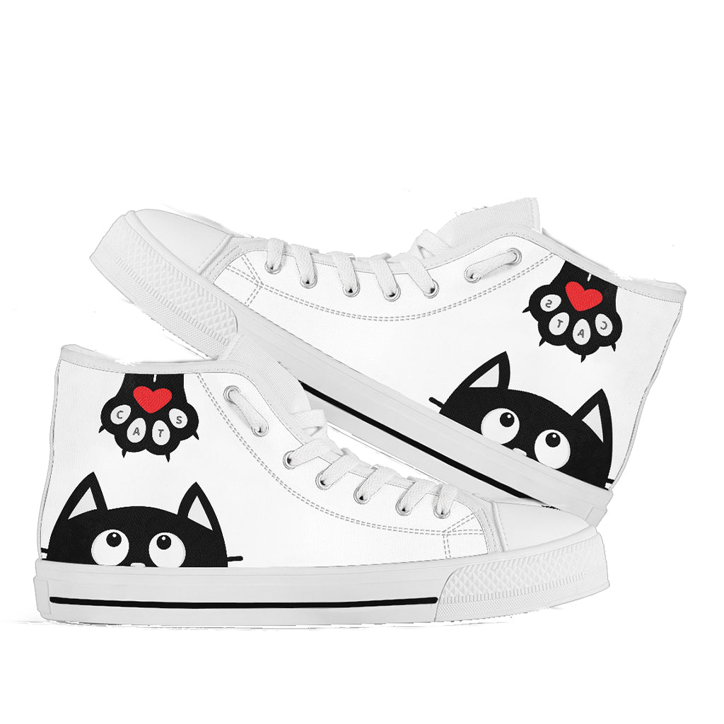 Love Cats and Claws High Top Sneakers