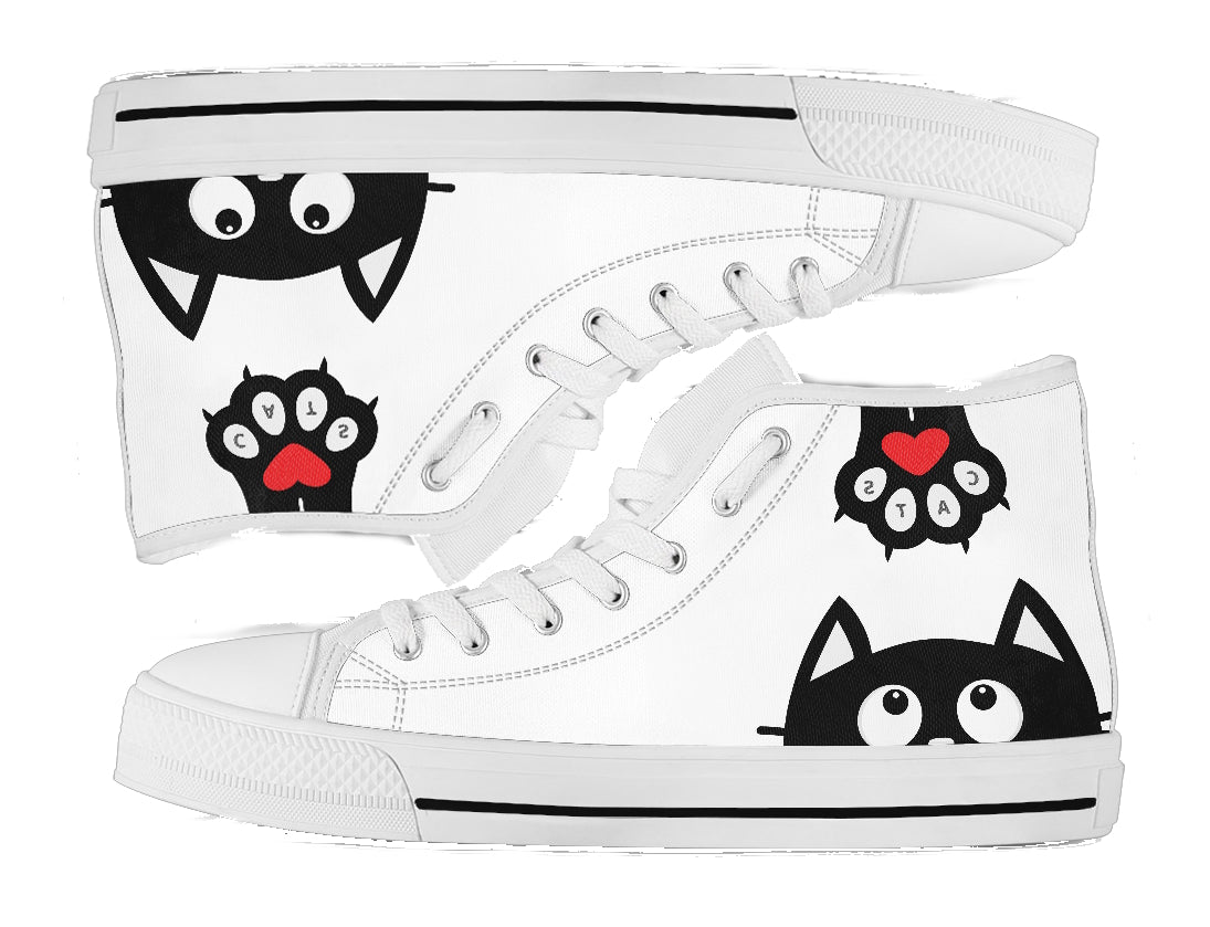 Love Cats and Claws High Top Sneakers