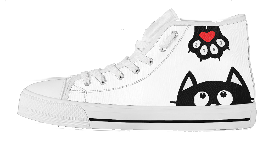 Love Cats and Claws High Top Sneakers