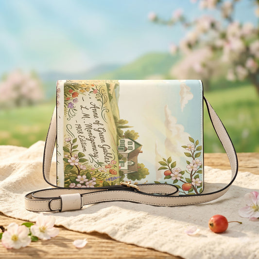 anne of green gables lm montgomery book-shaped crossbody bag vegan leather – Sole Design Studio