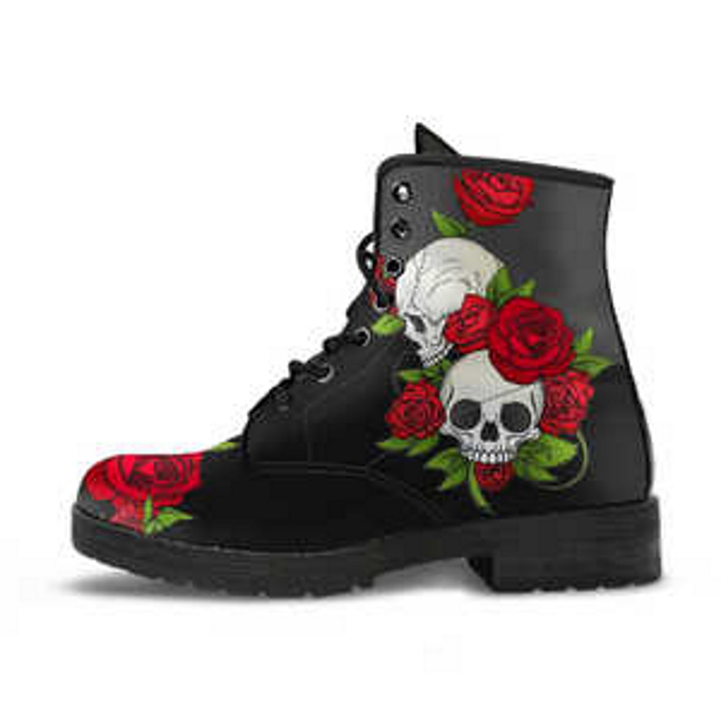 Skulls and Red Roses - READY TO SHIP