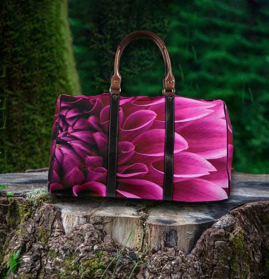 Vibrant Pink Petal Women's Travel Bag