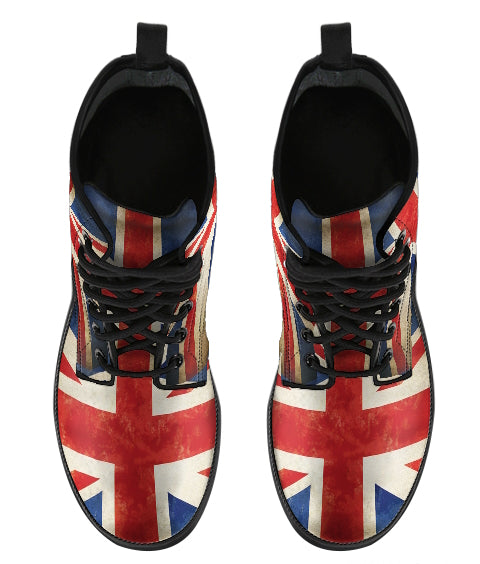 British Union Jack Vegan Leather Boots